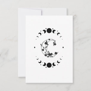 Carte de note blanche Crescent Moon