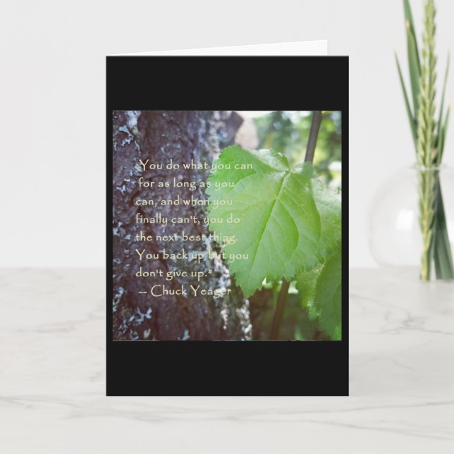 Carte de note blanche d'encouragement (Devant)