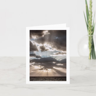 Carte de note blanche des rayons de soleil d'inspi