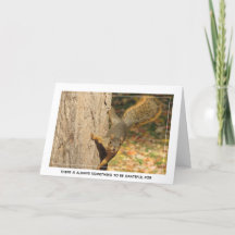 Carte de note blanche Grateful Squirrel