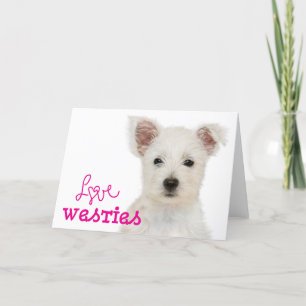 Carte de note blanche Love Westies