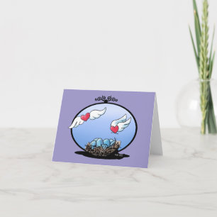 Carte de note blanche Lovebirds
