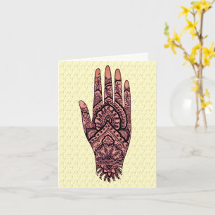 Carte de note blanche Mehndi Tattoo Art Design