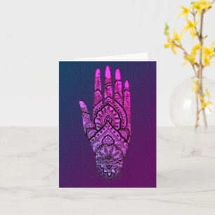 Carte de note blanche Mehndi Tattoo Art Design