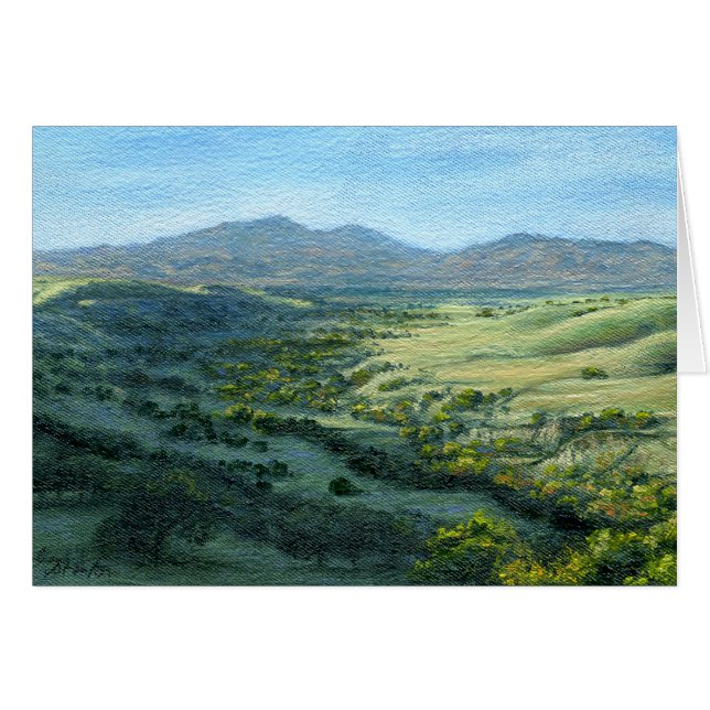 Carte de note blanche "Mount Diablo Southern View" (Devant horizontal)