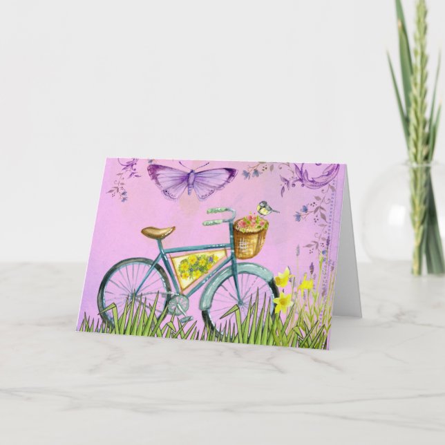 Carte de note blanche P23A pour vélo (Devant)