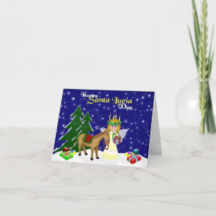 Carte de note blanche père Noël Lucia