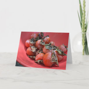 Carte de note blanche Persimmons