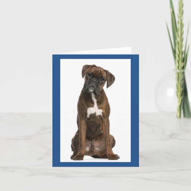 Carte de note blanche pour chien de boîte (Devant)