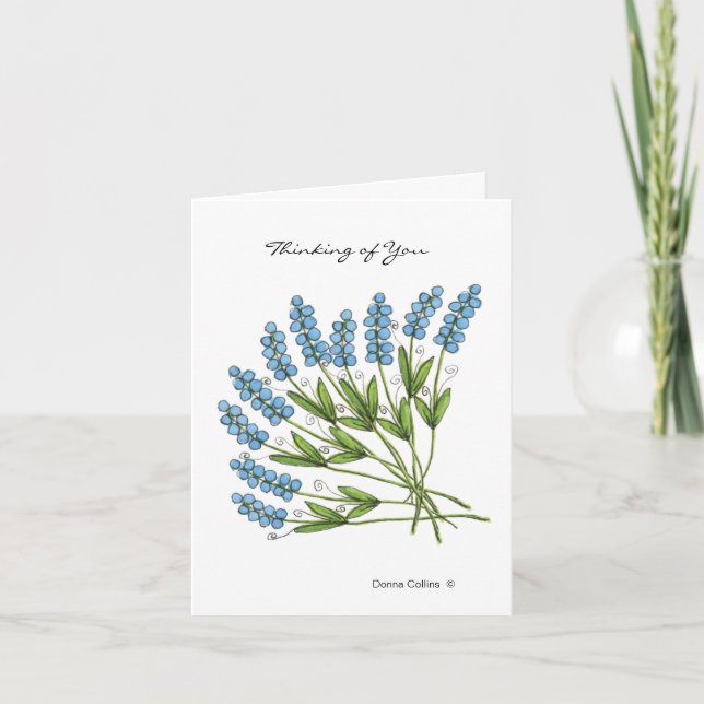 Carte de note blanche pour les boutons bleus (Devant)