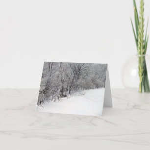 Carte de note blanche Snowy Woods