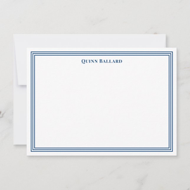Carte de note bleue de la marine de grande frontiè (Devant)