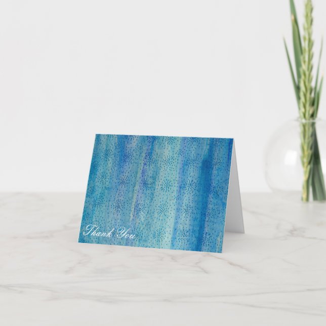 Carte de note bleue de Merci (Devant)