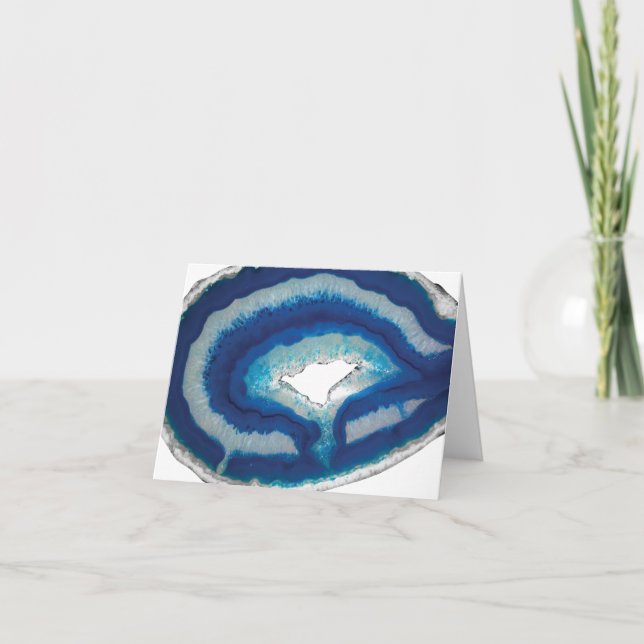 Carte de note bleue de Merci d'agate (Devant)