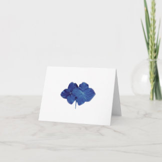 Carte de note bleue d'hortensia