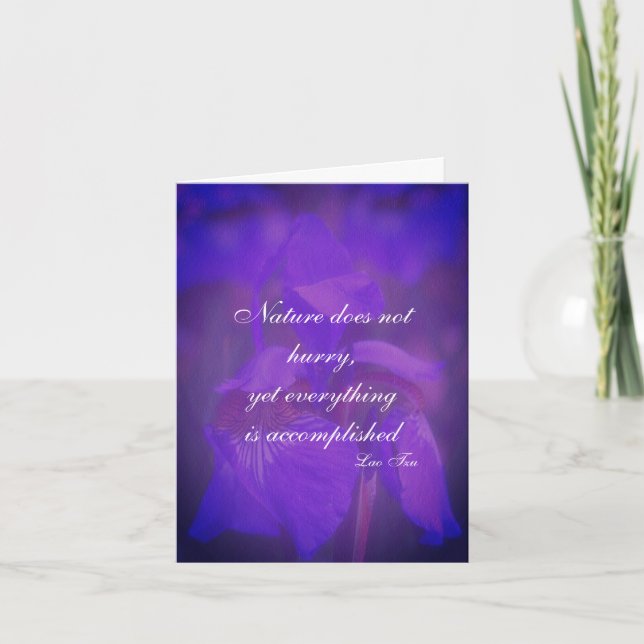 Carte de note bleue Iris Inspiration (Devant)