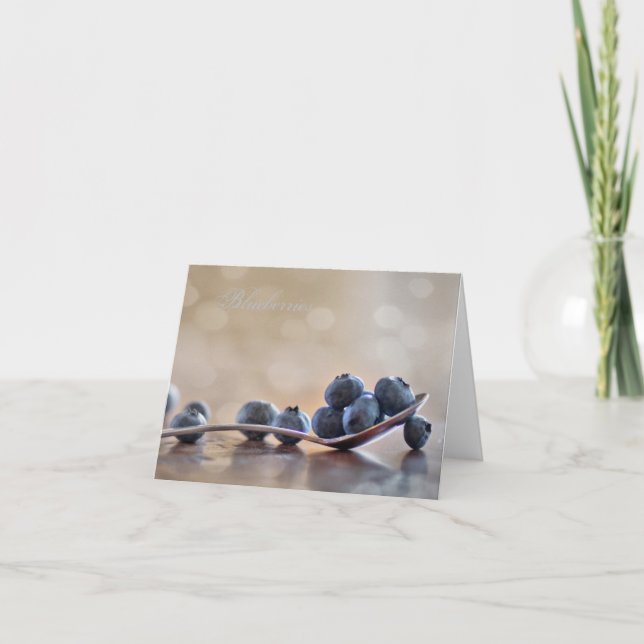 Carte de note Blueberry Bokeh (Devant)