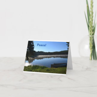 Carte de note brumeuse de lac