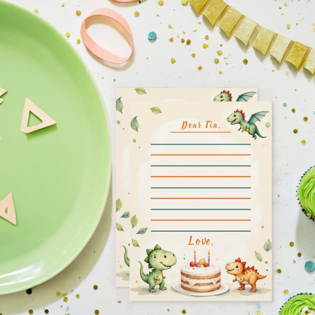 Carte de note capsule temporelle du dinosaure Two- (Créateur téléchargé)