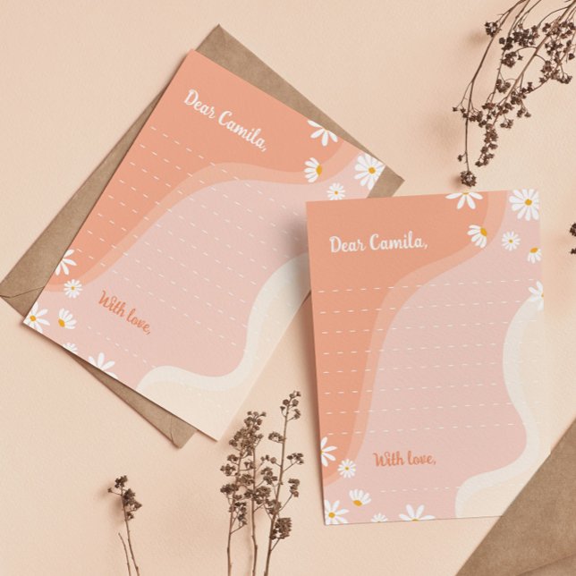 Carte de note capsule temporelle Groovy Daisy (Créateur téléchargé)