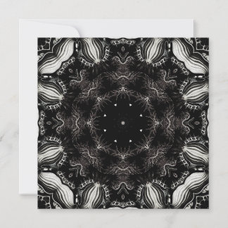 Carte de note Carré Abstraite Black and White Desi