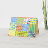 Carte de note / Carte de vœux Patchwork Quilt