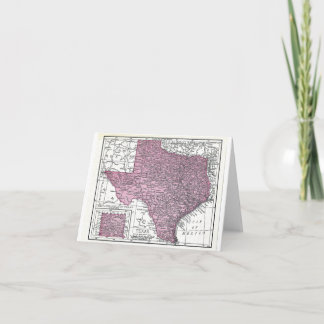 Carte de note :  Carte du Texas, 1921