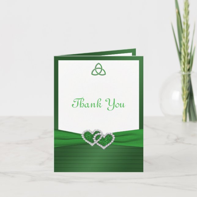 Carte de note celtique de Merci de noeud d'amour (Devant)