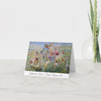 Carte de note Chevalier des fleurs (Blanc à l'inté