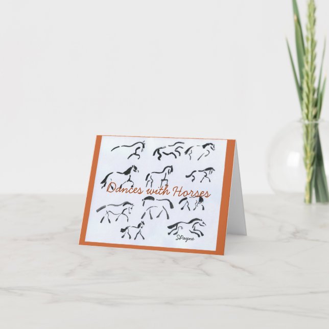 Carte de note Chevaux en mouvement (Devant)