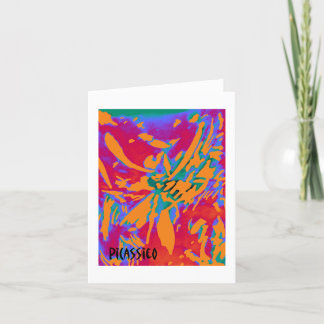 Carte de note colorée d'art abstrait de Flowerlike