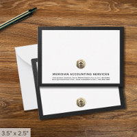 Carte de note comptable du logo Gold professionnel