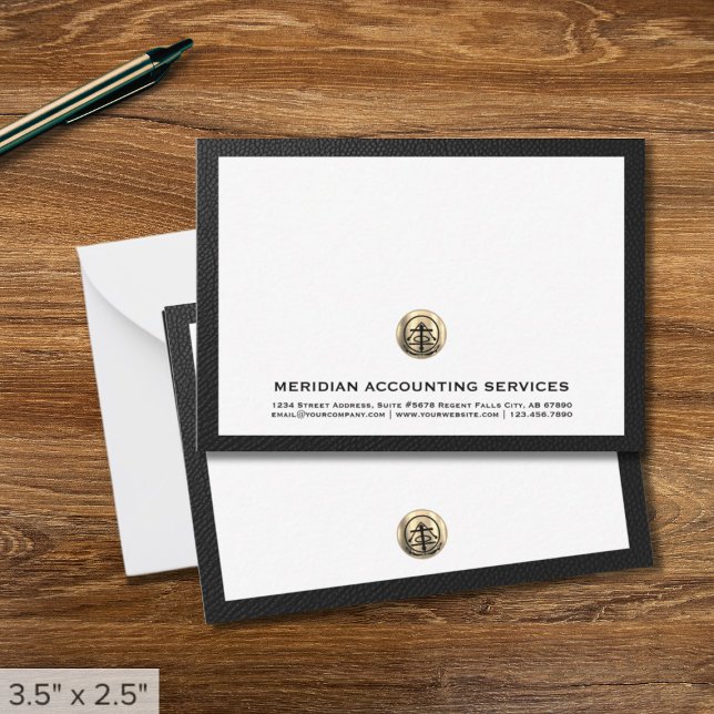 Carte de note comptable du logo Gold professionnel (Créateur téléchargé)