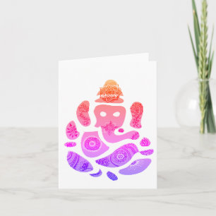 Carte de note couleur Ganesha Elepnat God