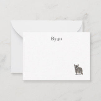 Carte de note Cute Racoon