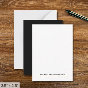 Carte de note d'affaires minimaliste moderne