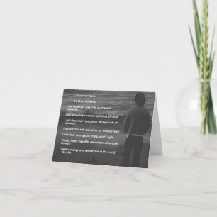 Carte de note d'affirmation "de traits de