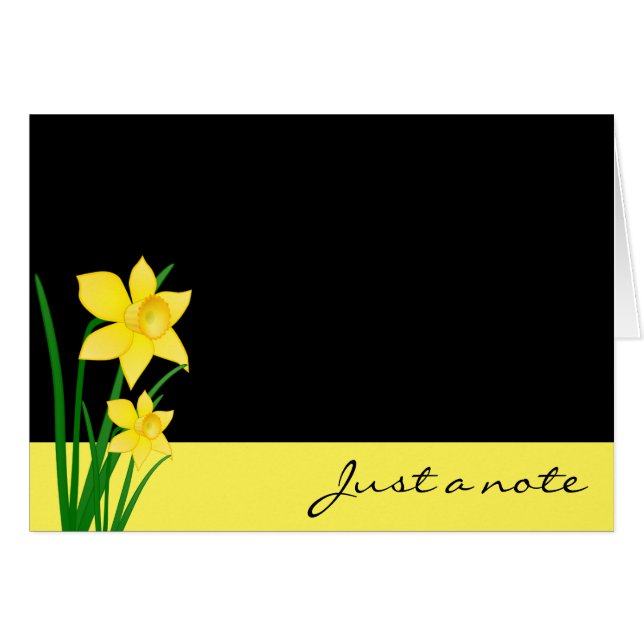 Carte de note Daffodiques (Devant Horizontal)