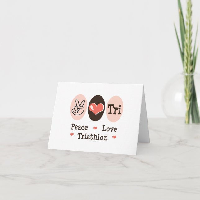Carte de note d'amour de paix tri (Devant)