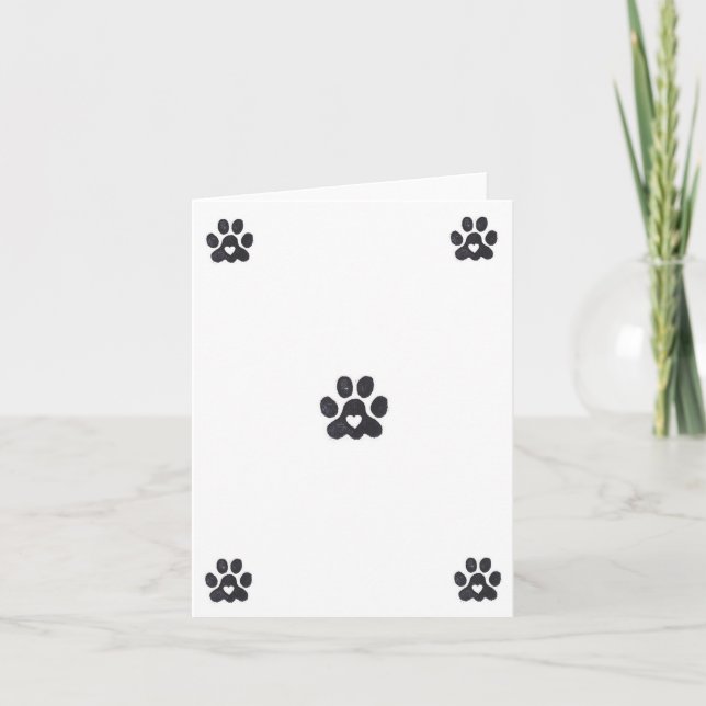 Carte de note d'amour pour animal de compagnie vid (Devant)