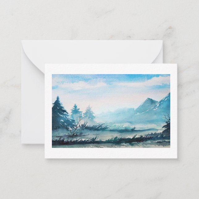 carte de note d'aquarelle nature (Devant)