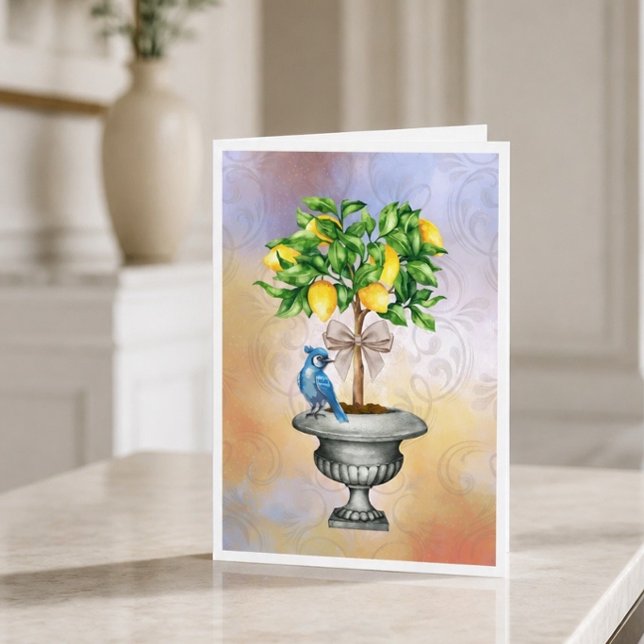 Carte de note d'arbre de citron en pot (Créateur téléchargé)