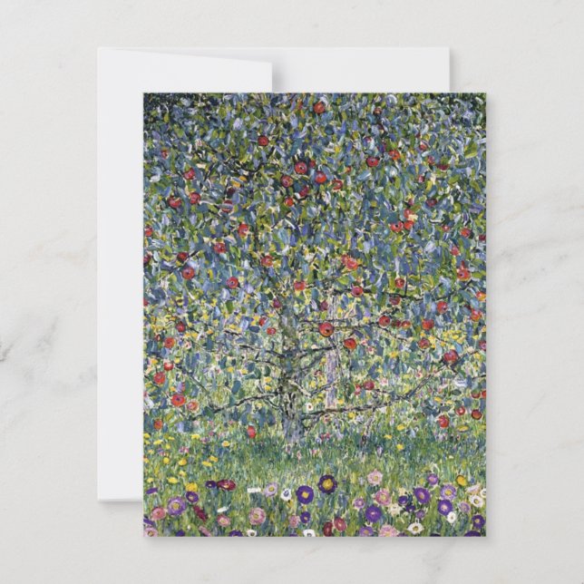 Carte de note d'arbre de pomme Gustav Klimt (Devant)