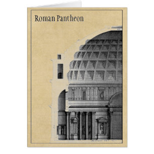 Carte de note d'architecture classique du Panthéon