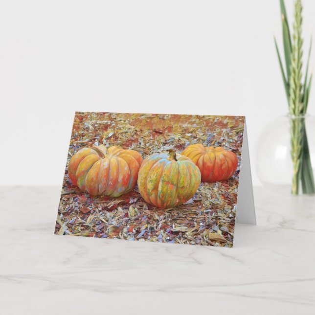Carte de note d'art de citrouilles (Devant)