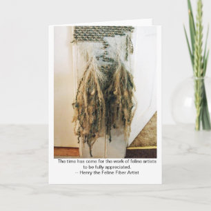 Carte de note d'art en fibre de lin
