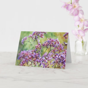 Carte de note d'art floral Fleurs de lavande de me
