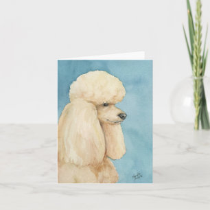 Carte de note d'art pour chien de caniche miniatur