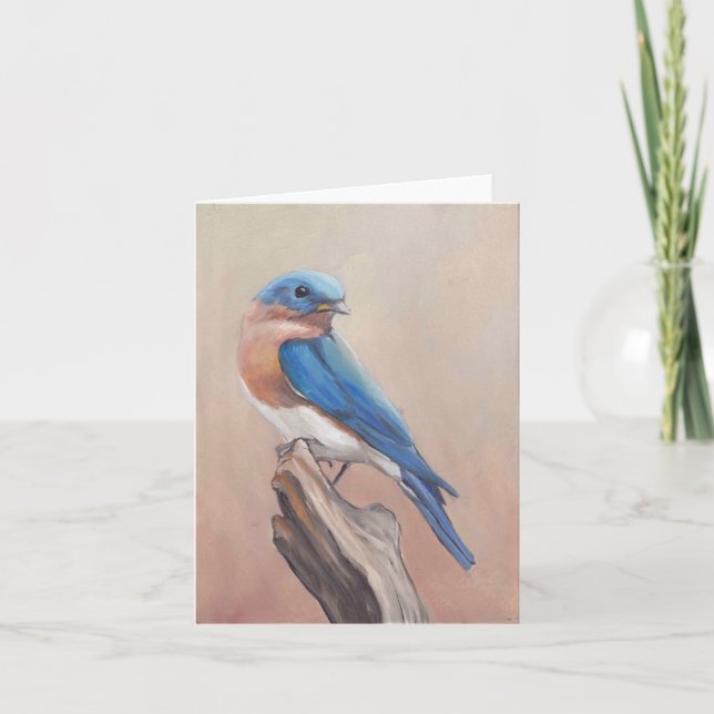 Carte de note d'art vierge "Bluebird" (Devant)