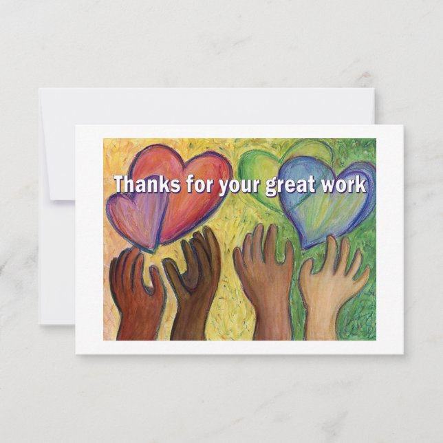 Carte de note d'art Word Merci (Devant)